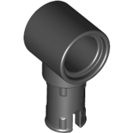 Technic Pin Connector Hub with 1 Pin with Friction Ridges Lengthwise (Black)
