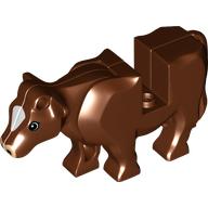Animal, Cow with Pink Muzzle and White Spot on Head Print (Reddish Brown)