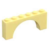 Brick Arch 1 x 6 x 2 - Thin Top without Reinforced Underside [New Version] (Bright Light Yellow)