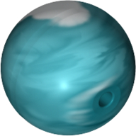 Projectile, Large Figure Weapon, Zamor Sphere / Ball with Marbled White Pattern (Trans-Light Blue)