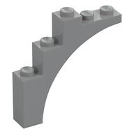 Brick Arch 1 x 5 x 4 [Continuous Bow, Raised Underside Cross Supports] (Light Bluish Gray)