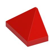 Brick Sloped 45° 2 x 1 Triple with Inside Stud Holder (Red)