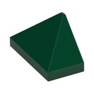 Brick Sloped 45° 2 x 1 Triple with Inside Stud Holder (Dark Green)