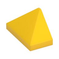 Brick Sloped 45° 2 x 1 Triple with Inside Stud Holder (Yellow)