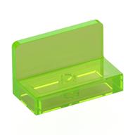 Panel 1 x 2 x 1 [Rounded Corners] (Trans-Bright Green)
