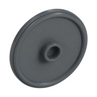 Shield Round with Stud and Raised Rim [Plain] (Flat Silver)