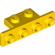 Bracket 1 x 2 - 1 x 4 [Rounded Corners] (Yellow)