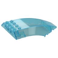 Windscreen 10 x 6 x 2 Curved (Trans-Light Blue)