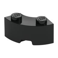 Brick Round Corner 2 x 2 Macaroni with Stud Notch and Reinforced Underside [New Style] (Black)