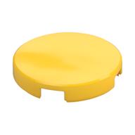 Tile Round 2 x 2 with Bottom Stud Holder (Yellow)