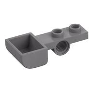 Launcher, 1 x 4 with 1 x 2 Plate with Pin Hole and Bucket (Catapult) (Flat Silver)