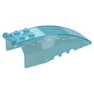Windscreen 8 x 4 x 2 with 4 Studs and Handle (Trans-Light Blue)