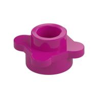 Plant, Flower, Plate Round 1 x 1 with 4 Petals (Magenta)