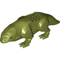 Creature Body Part, Dewback Body, Claws and Short Tail, with Eyes and Nostrils and Leg Spots Print (Olive Green)