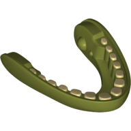 Creature Body Part, Dewback Lower Jaw with Teeth Print (Olive Green)