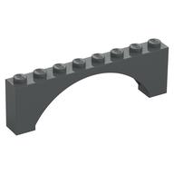 Brick Arch 1 x 8 x 2 Raised (Dark Bluish Gray)