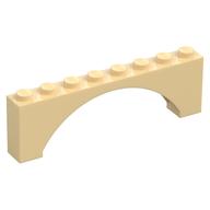 Brick Arch 1 x 8 x 2 Raised (Tan)