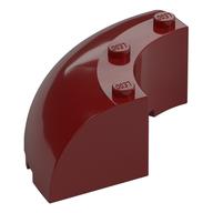 Brick Round Corner 6 x 6 x 2 (Dark Red)