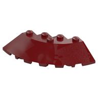 Brick Round Corner 6 x 6 with 33° Slope and Facet Cutout (Dark Red)