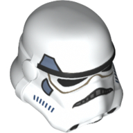 Helmet Stormtrooper, Dotted Mouth, Blue and Sand Blue Print (White)