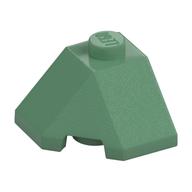 Brick Wedged, Sloped 45° 2 x 2 Corner (Sand Green)