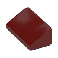 Brick Sloped 30° 1 x 2 x 2/3 (Dark Red)