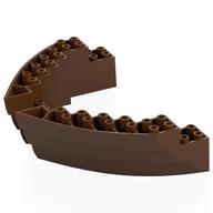 Boat Hull Section, Brick 16 x 10 x 3 (Reddish Brown)