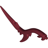 Creature Body Part, Dragon Tail Long Curved with Spikes and Barbs (Dark Red)