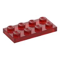 Plate 2 x 4 (Trans-Red)