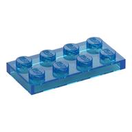 Plate 2 x 4 (Trans-Dark Blue)