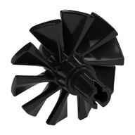 Jet Engine Fan with 10 Blades and Technic Pin (Black)