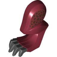 Creature Body Part, Dragon Leg, Left with Black Claws and Dark Brown Scales Print (Dark Red)