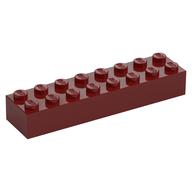 Brick 2 x 8 (Dark Red)