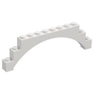 Brick Arch 1 x 12 x 3 Raised Arch with 5 Cross Supports (White)