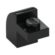 Brick Curved 1 x 2 x 1 1/3 with Curved Top (Black)