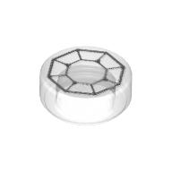 Tile Round 1 x 1 with Octagon (Arkenstone) Print (Trans-Clear)