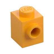 Brick Special 1 x 1 with Stud on 1 Side (Bright Light Orange)