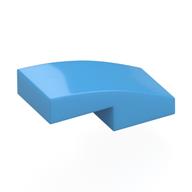 Brick Curved 2 x 1 No Studs [1/2 Bow] (Medium Blue)
