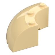 Brick Round Corner 6 x 6 x 2 (Tan)