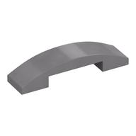 Brick Curved 4 x 1 Double, No Studs (Flat Silver)