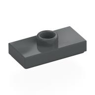 Plate Special 1 x 2 with 1 Stud with Groove and Inside Stud Holder (Jumper) (Dark Bluish Gray)
