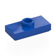 Plate Special 1 x 2 with 1 Stud with Groove and Inside Stud Holder (Jumper) (Blue)