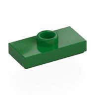 Plate Special 1 x 2 with 1 Stud with Groove and Inside Stud Holder (Jumper) (Green)