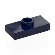 Plate Special 1 x 2 with 1 Stud with Groove and Inside Stud Holder (Jumper) (Dark Blue)