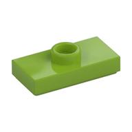 Plate Special 1 x 2 with 1 Stud with Groove and Inside Stud Holder (Jumper) (Lime)
