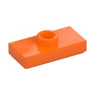 Plate Special 1 x 2 with 1 Stud with Groove and Inside Stud Holder (Jumper) (Orange)