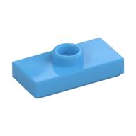 Plate Special 1 x 2 with 1 Stud with Groove and Inside Stud Holder (Jumper) (Medium Blue)
