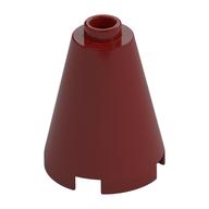 Cone 2 x 2 x 2, Open Stud (Dark Red)