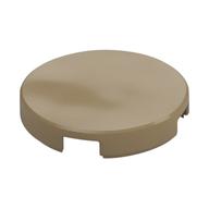 Tile Round 2 x 2 with Bottom Stud Holder (Dark Tan)