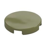Tile Round 2 x 2 with Bottom Stud Holder (Olive Green)